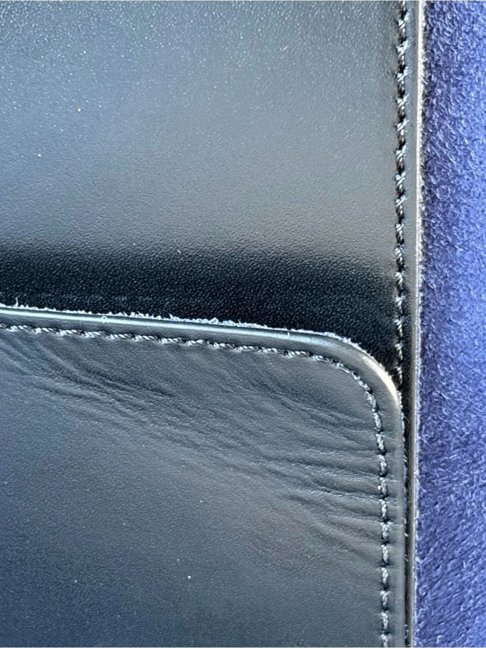 Vintage S. T. Dupont Full Zippered 100% Leather Document Holder Case Black